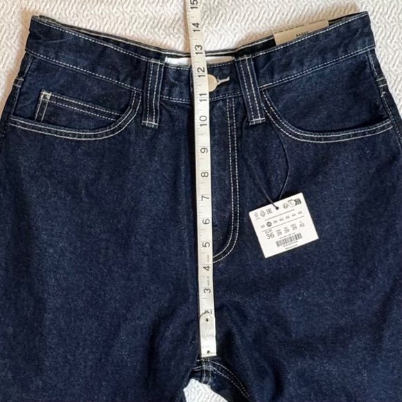 NWT Bershka Men’s Baggy Jeans Turned-up Hems Blue Size 29 - Picture 11 of 15